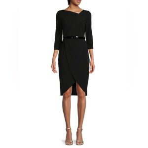 Calvin Klein black midi business dress 3/4 sleeves
